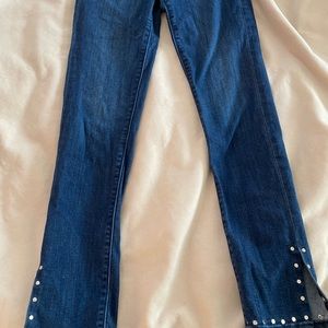 Loft Size 27/4 jeans with stud embellishment.